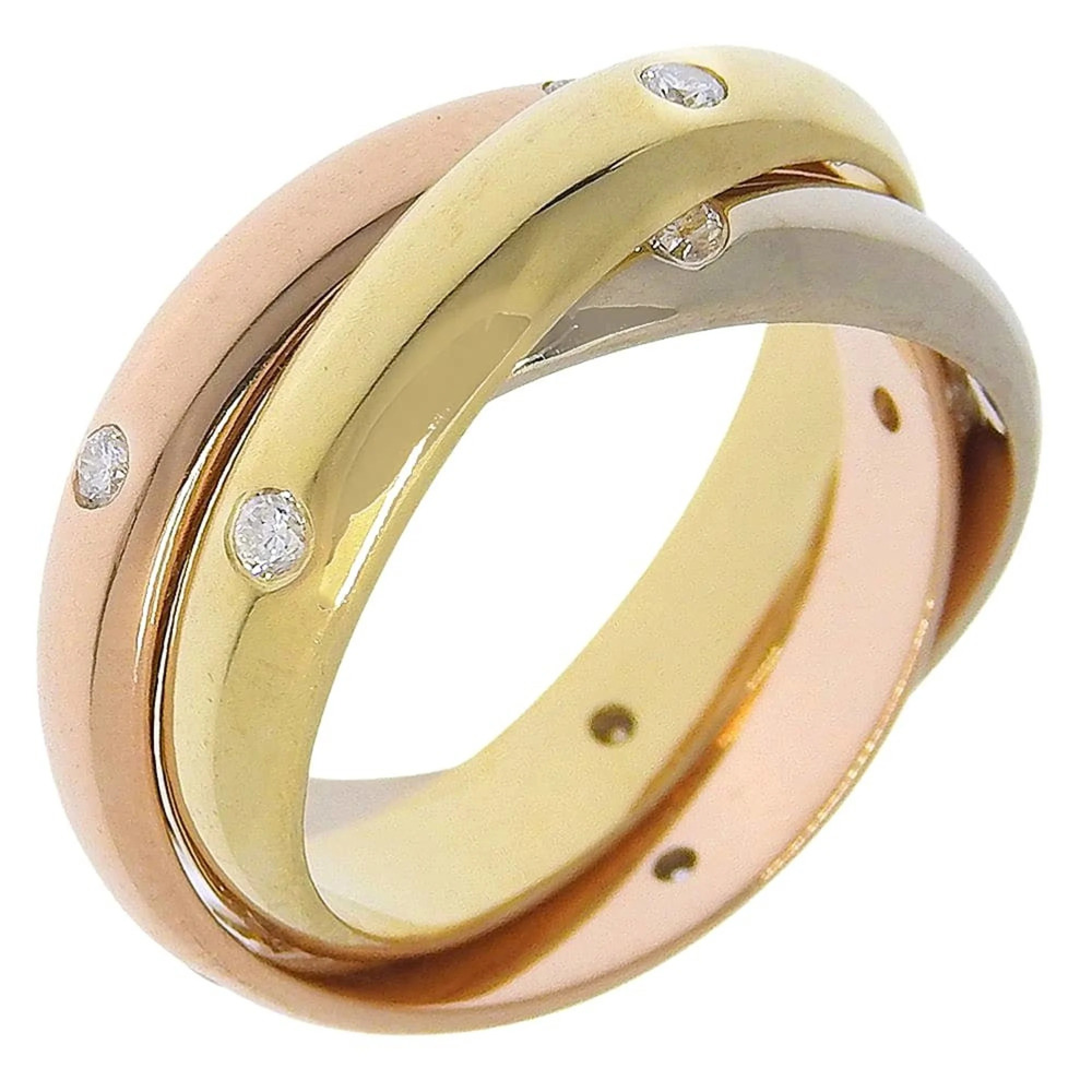 CARTIER Authentic 18k Gold Diamond Trinity Ring